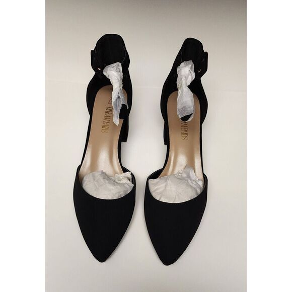 DREAM PAIRS Women's Pointed Toe High Chunky Heels Pumps Ankle Strap ShoesUS 10 - Picture 3 of 11